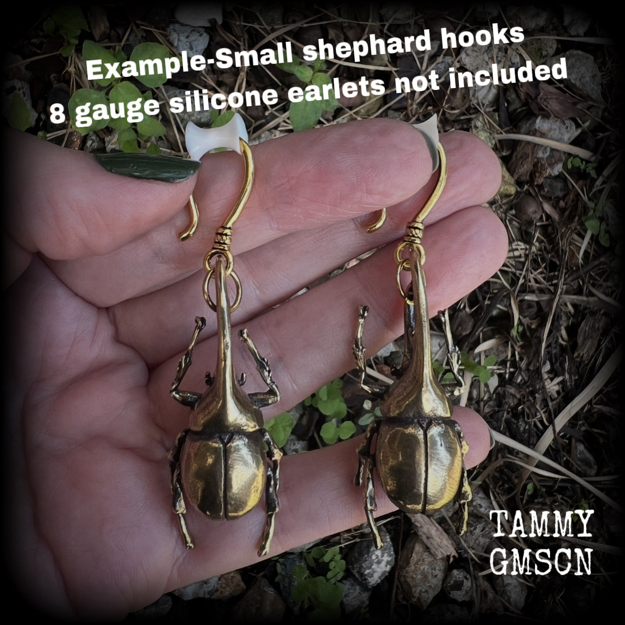 Rhinoceros beetle earrings-Hercules beetle insect earrings