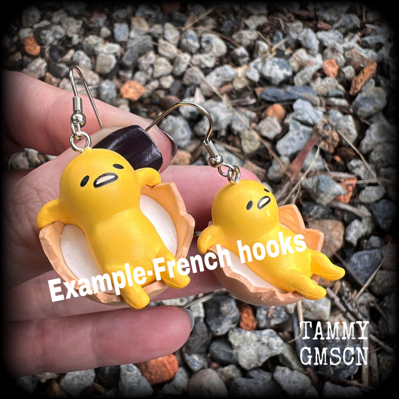 Gudetama earrings