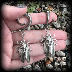 Cockroach earrings