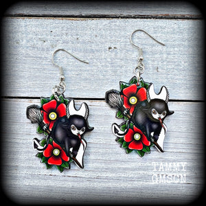 Krampus earrings 