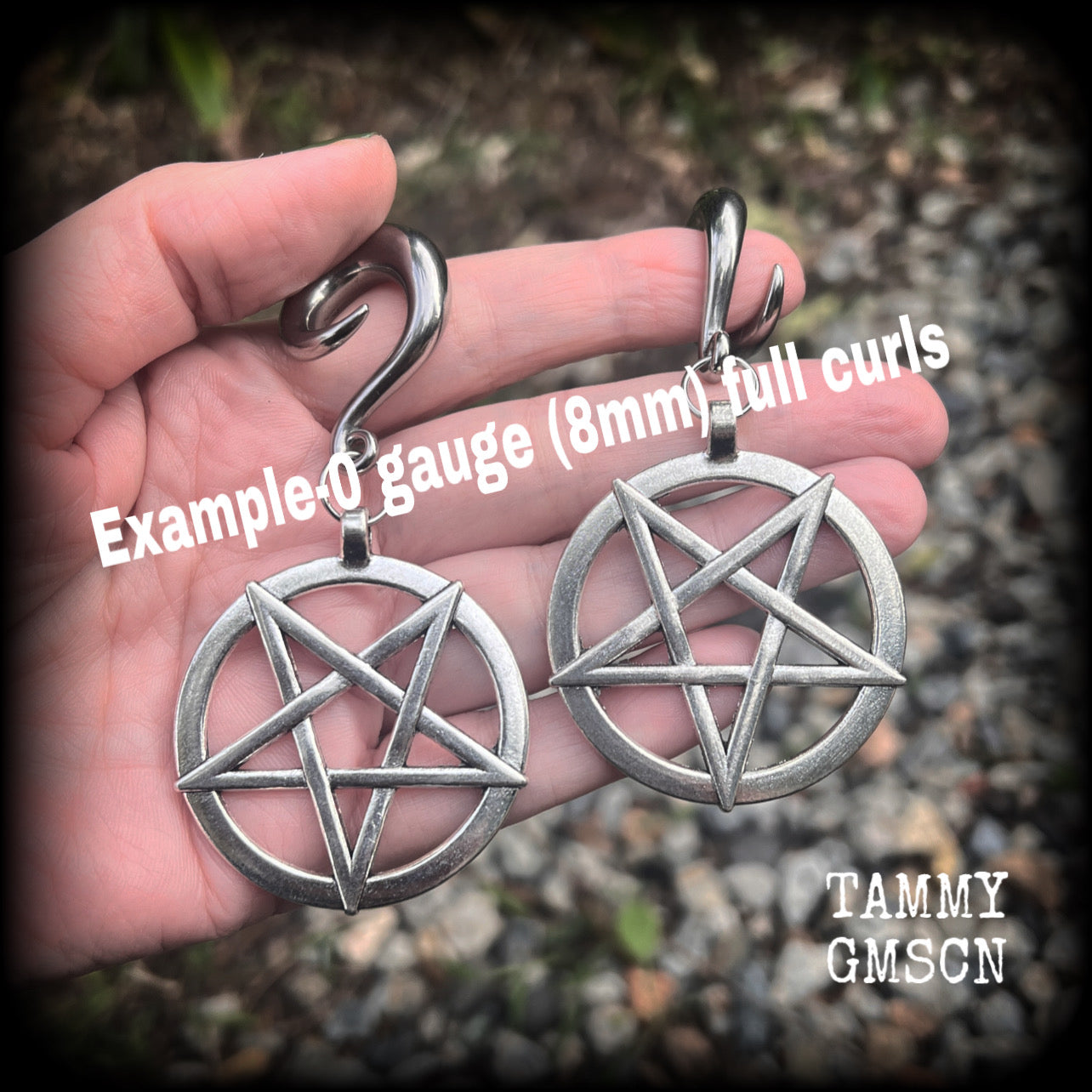 Inverted pentagram earrings 