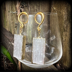 Selenite ear hangers