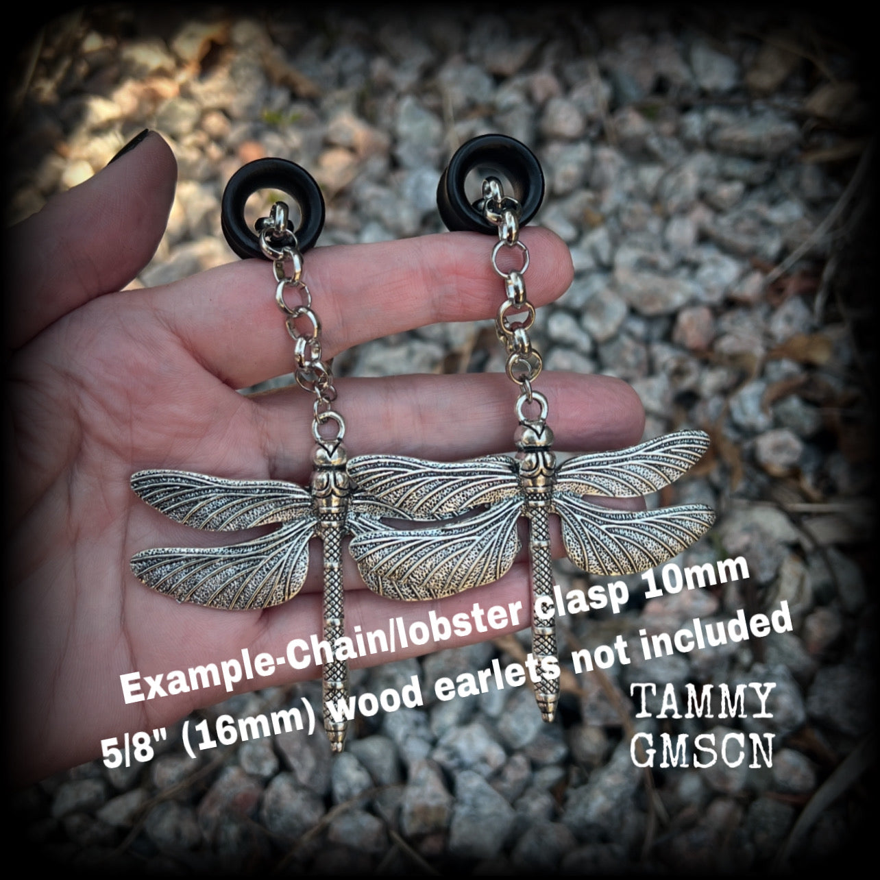 Dragonfly earrings-Forest punk jewelry