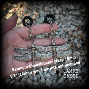Dragonfly earrings-Forest punk jewelry