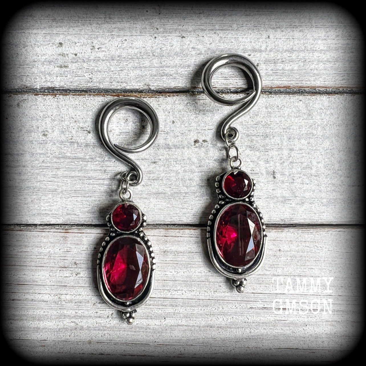 Garnet earrings