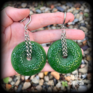 Jade ear hangers