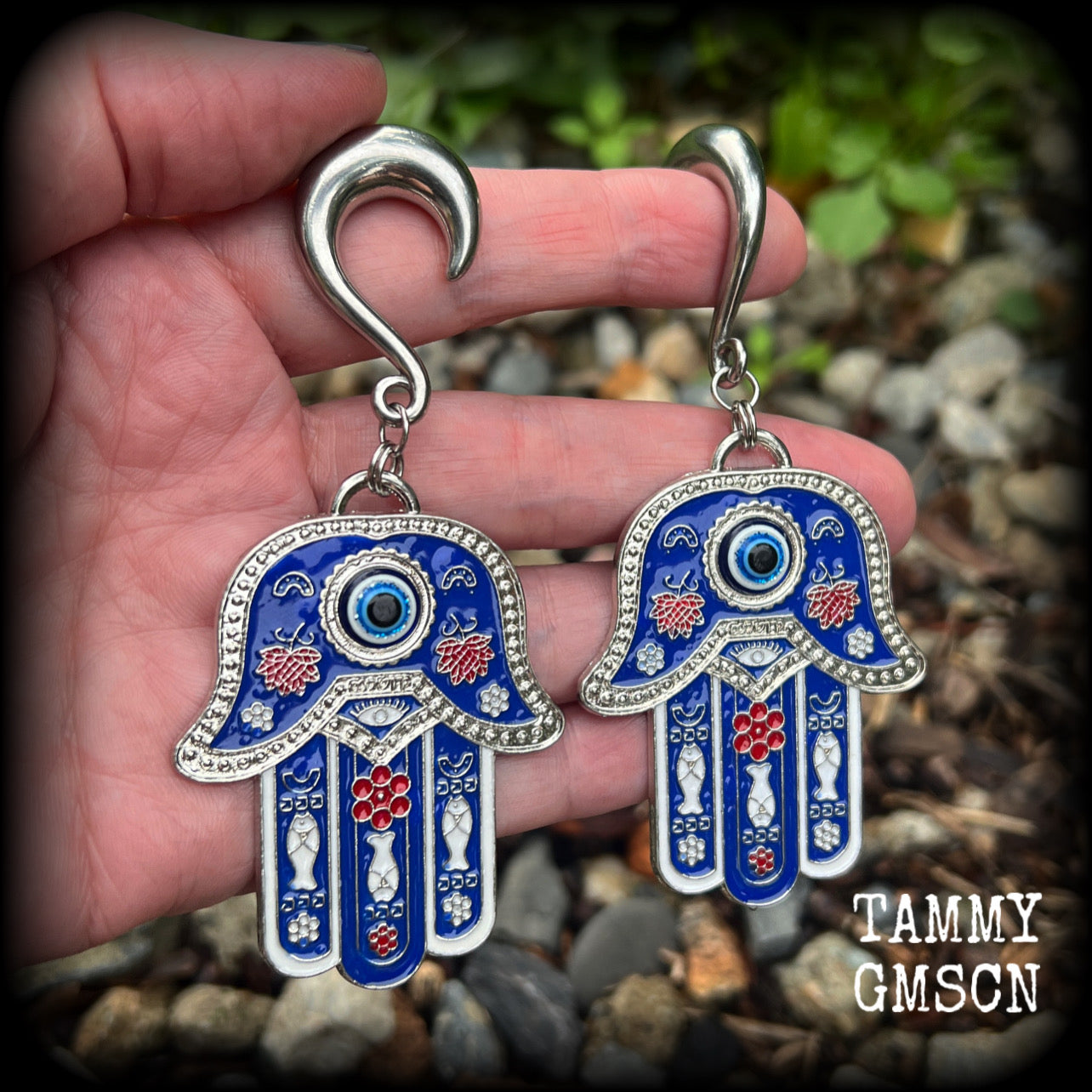 Greek eye earrings 