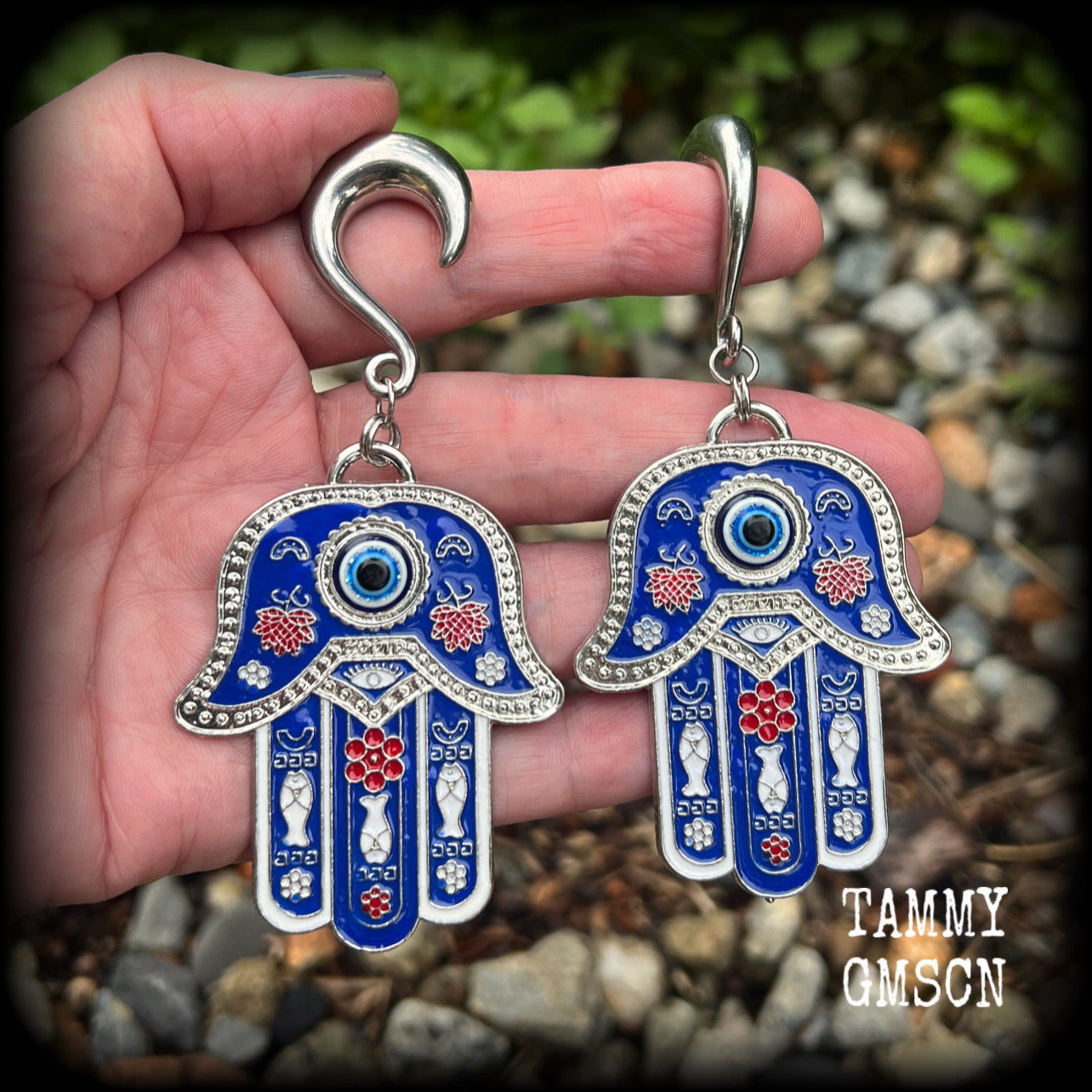 Hamsa hand ear weights