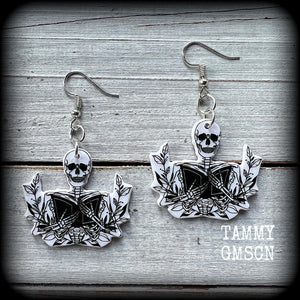 Halloween skeleton earrings 