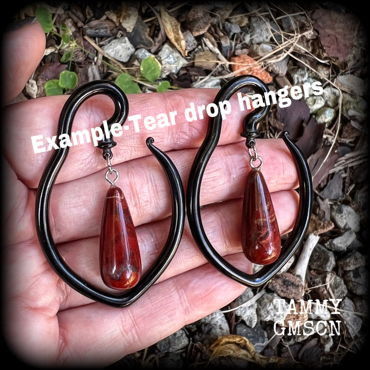 Tear drop ear hangers
