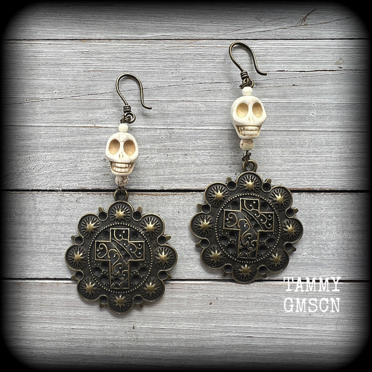 Erzulie earrings-Skull earrings