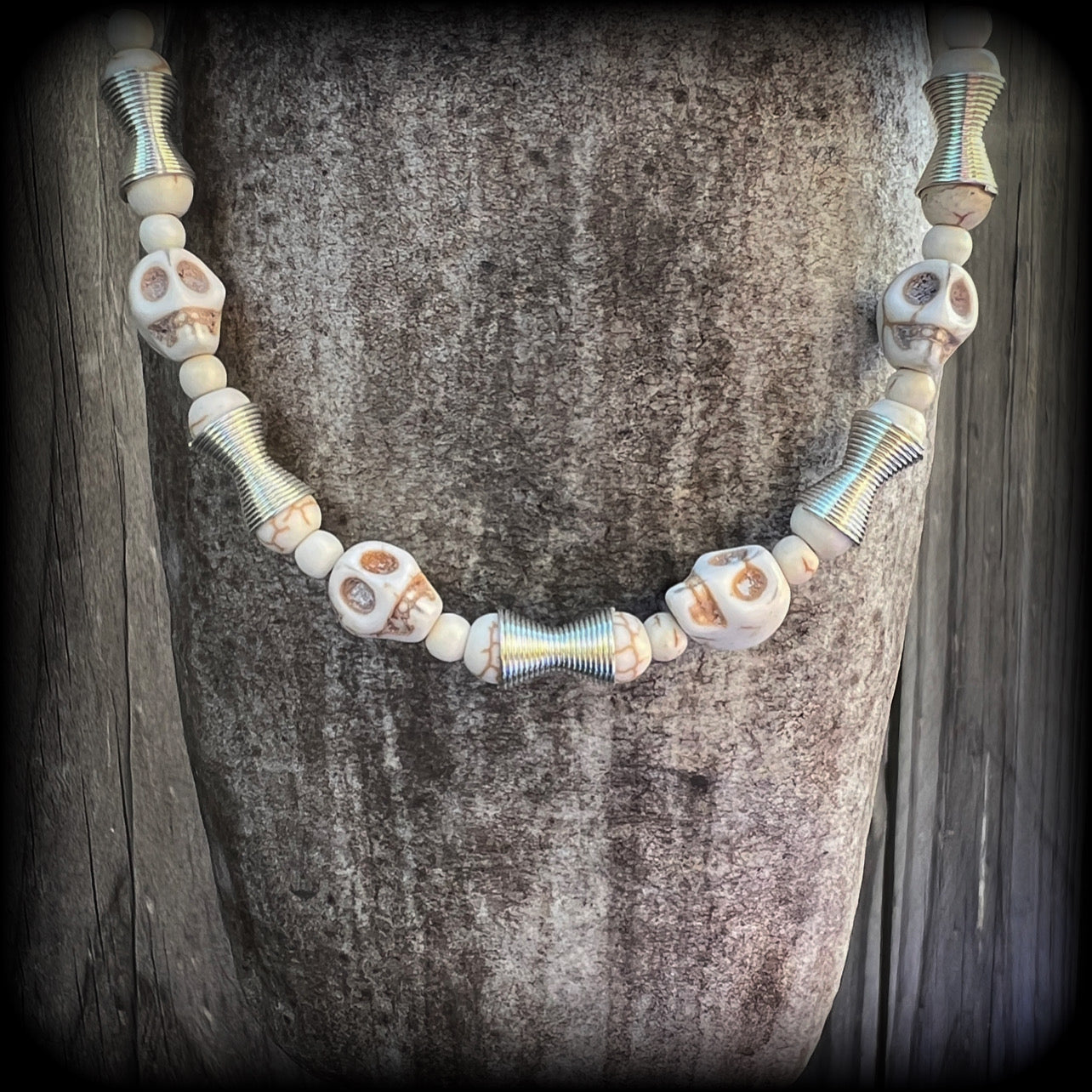 Erzulie necklace-Tribal skull necklace