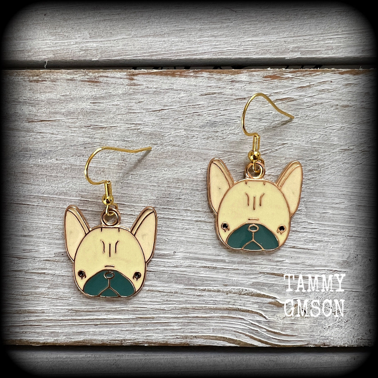 Dog earrings-French bulldog earrings