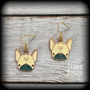 Dog earrings-French bulldog earrings