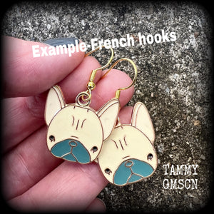 Dog earrings-French bulldog earrings