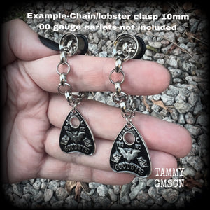 Ouija planchette bat earrings-Halloween earrings