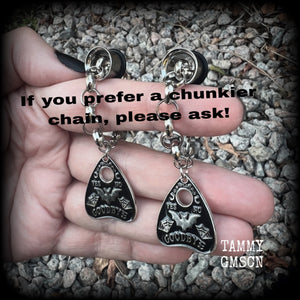 Ouija planchette tunnel dangles-TUNNELS INCLUDED