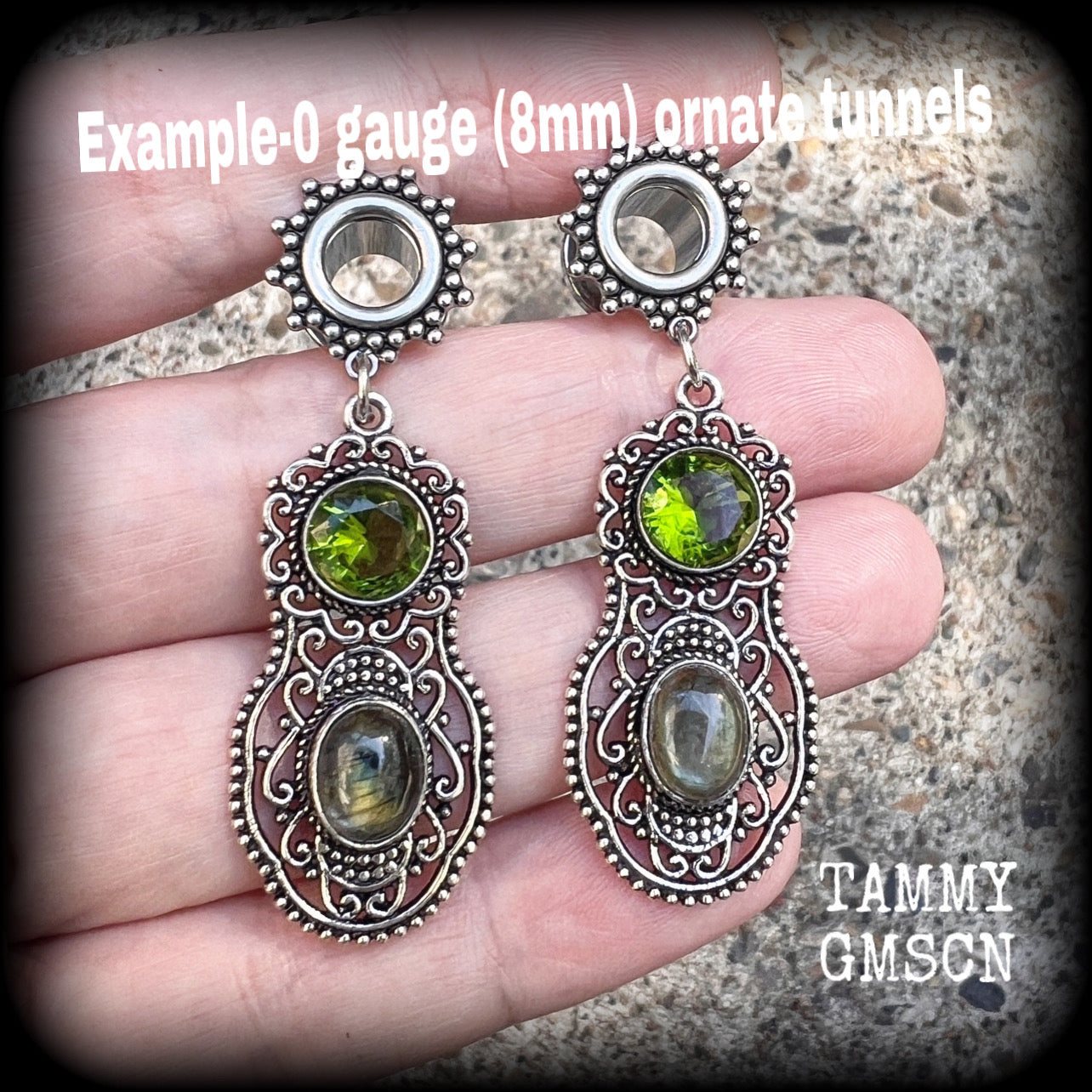 0 gauge tunnel earrings 