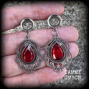 Garnet ear gauges