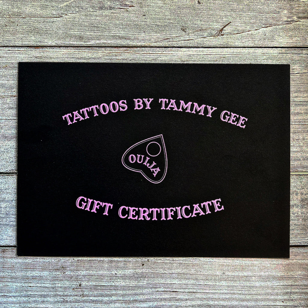 $10 Tattoo gift voucher