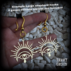 Esoteric all seeing eye earrings-Oculus protection talismans