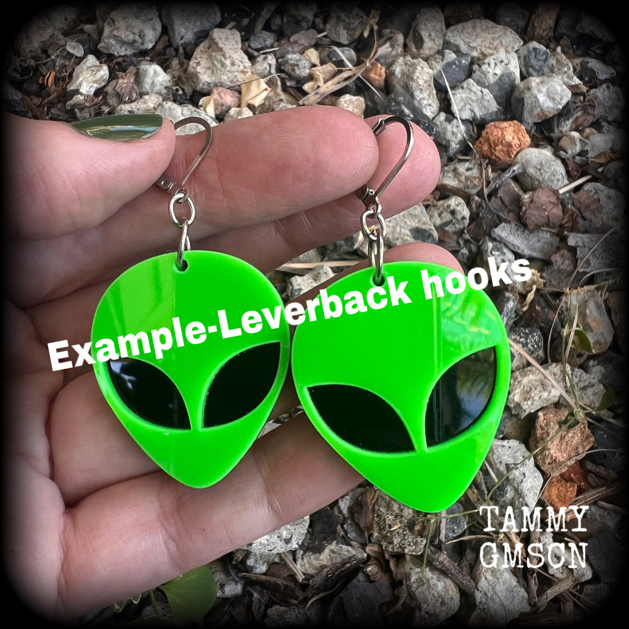 Alien earrings Science Fiction earrings Extraterrestrial earrings 