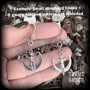 Moon goddess earrings Coven jewelry Witchy jewelry Occult earrings Esoteric earrings 