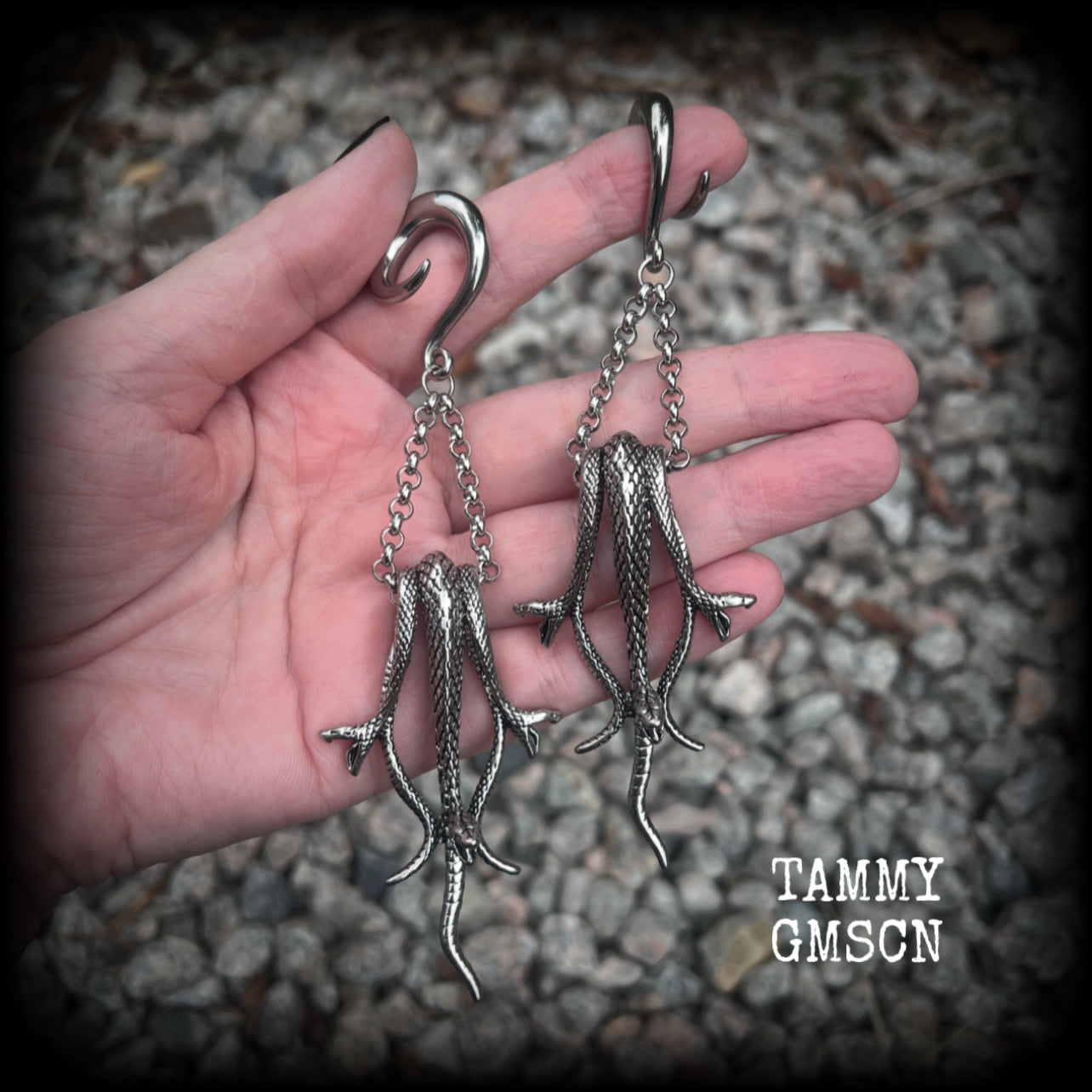 Medusa snake ear weights-Serpent ear hangers