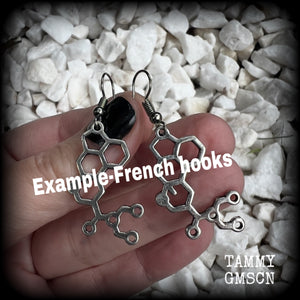 LSD molecule earrings-Molecule earrings