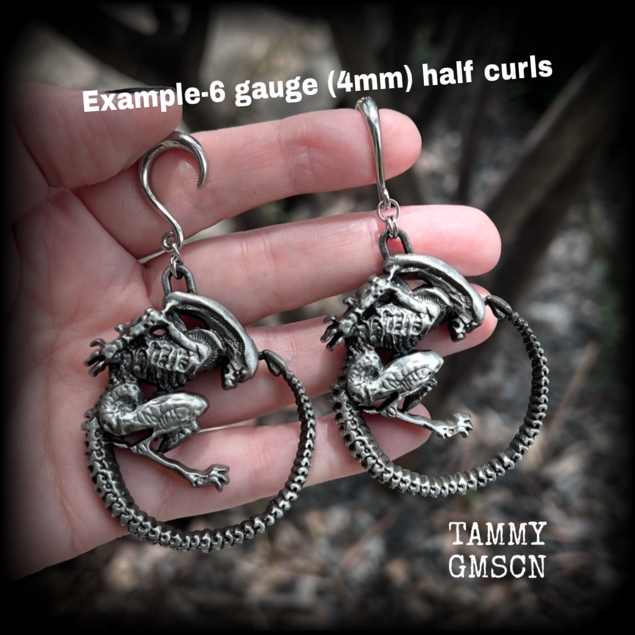 Alien Xenomorph ear weights-Ear gauges