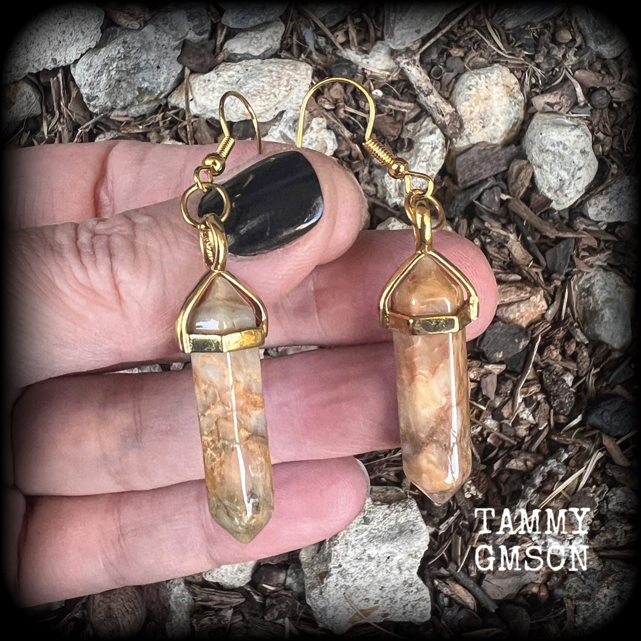 Crazy lace agate earrings-Gemstone earrings