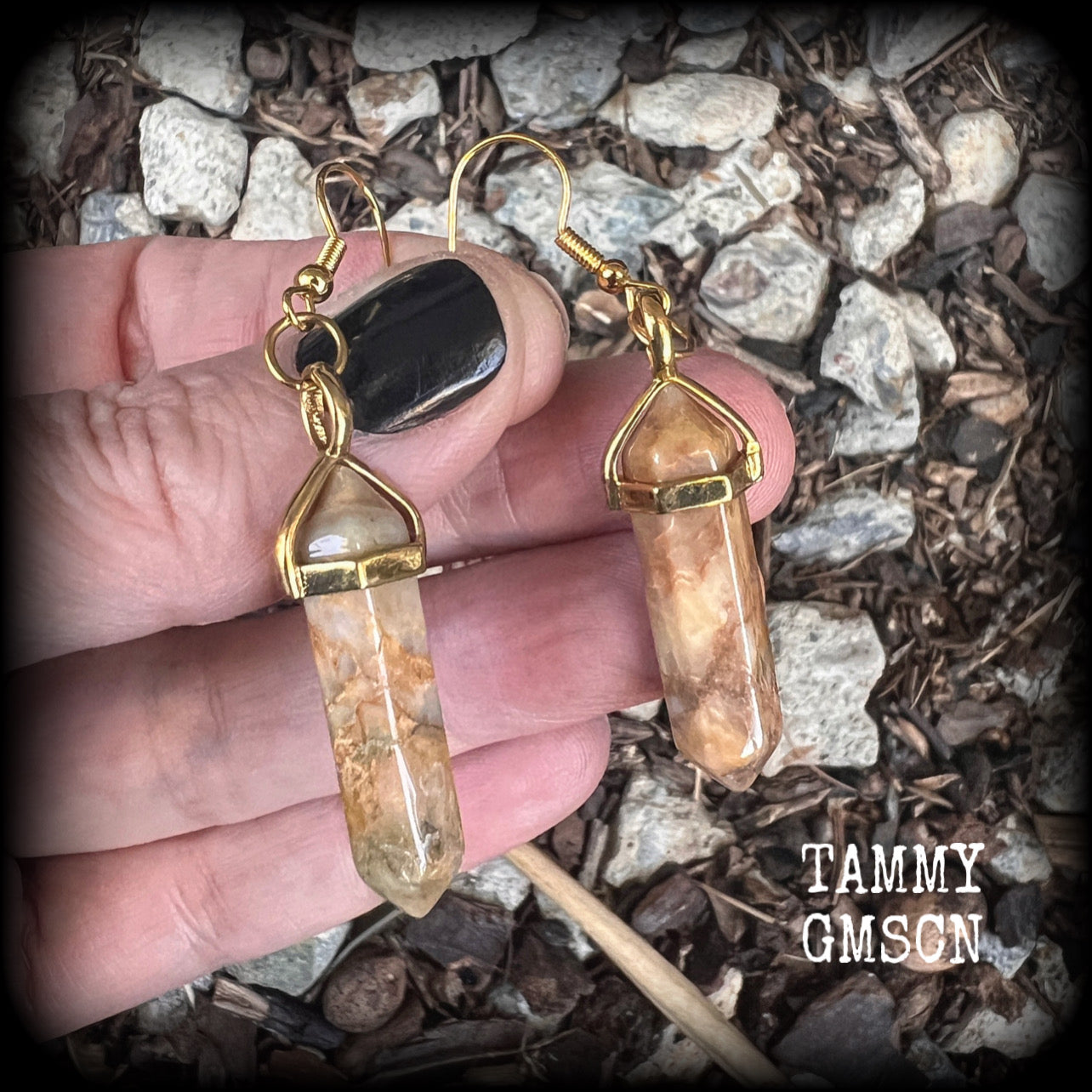 Crazy lace agate earrings-Gemstone earrings