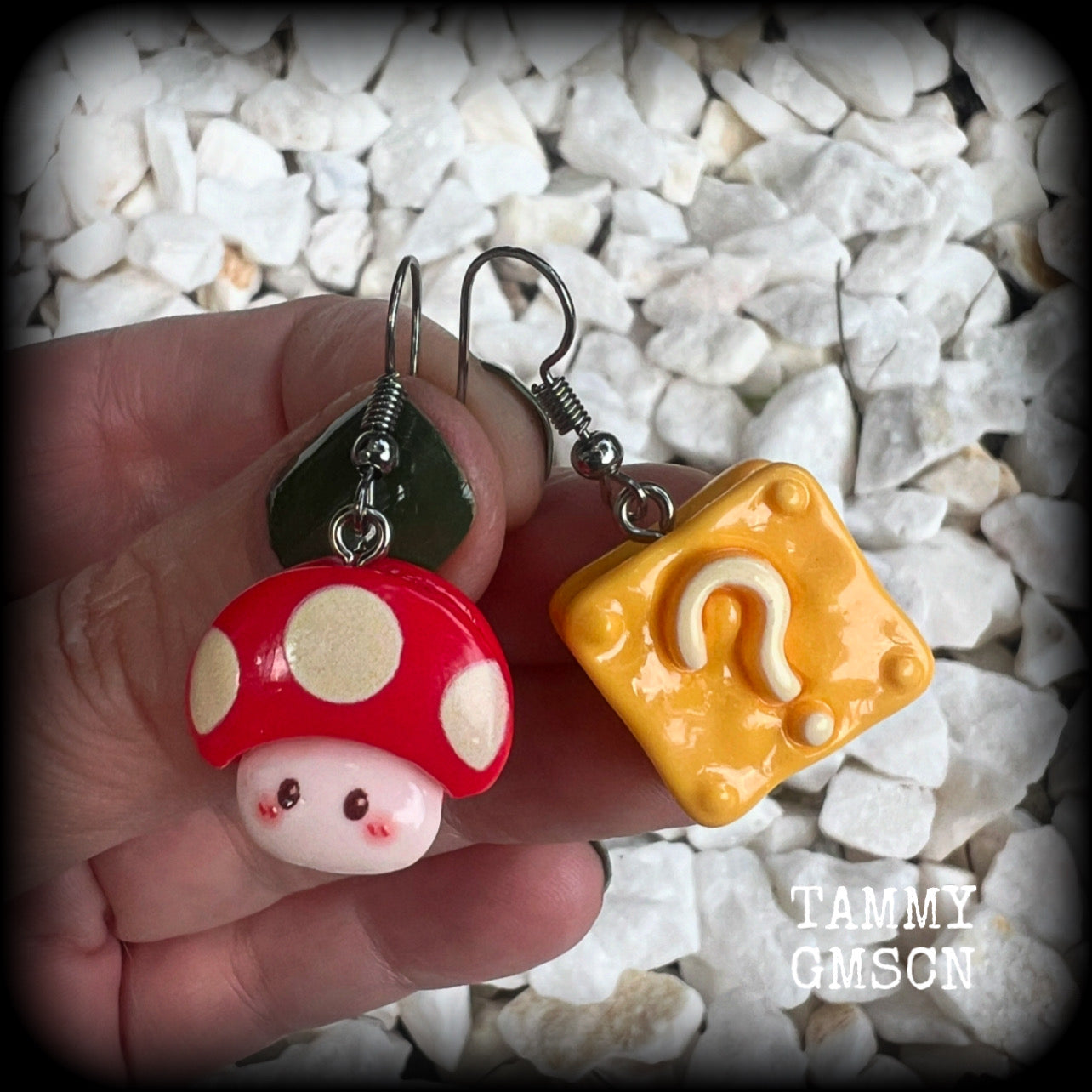 This is a super cute 3pc mix and match set of Mario Bros earrings featuring classic Mario brothers we all know and love, measuring between 4 and 5cms from tip to tip, and weighing only a few grams each.

This 3pcs mix and match set have been made with stainless steel french hooks, to be worn in pierced ears