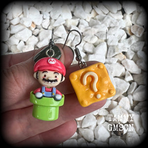 This is a super cute 3pc mix and match set of Mario Bros earrings featuring classic Mario brothers we all know and love, measuring between 4 and 5cms from tip to tip, and weighing only a few grams each.

This 3pcs mix and match set have been made with stainless steel french hooks, to be worn in pierced ears