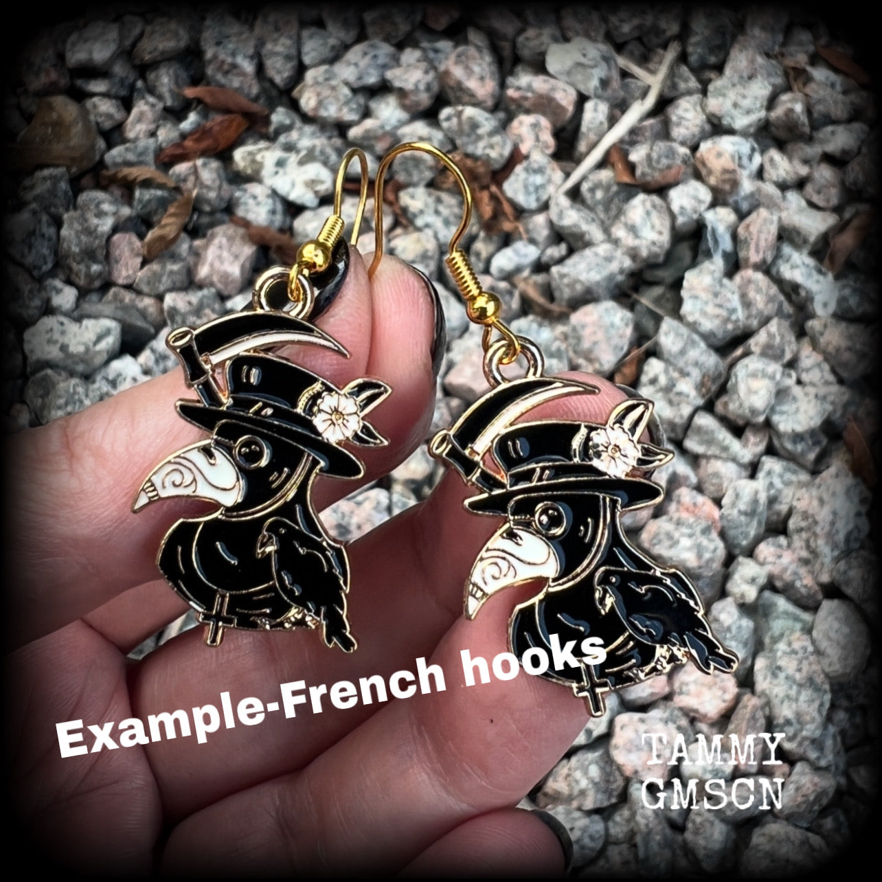 Plague Doctor earrings-Horror punk Halloween earrings
