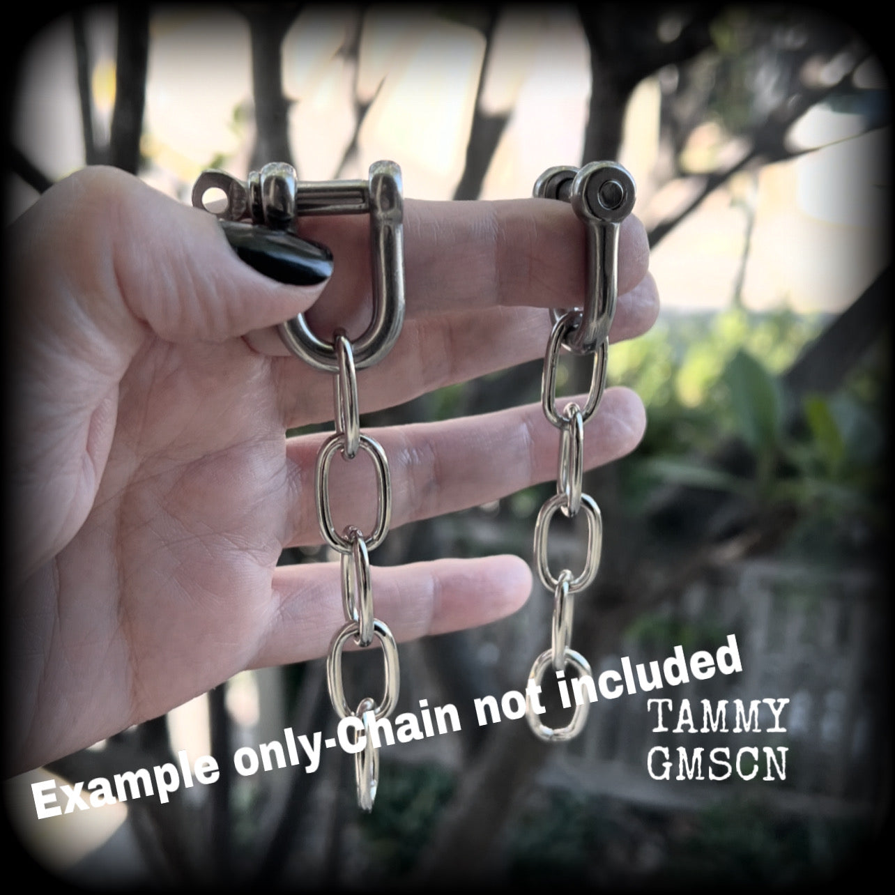 DIY industrial D shackles for ear weights