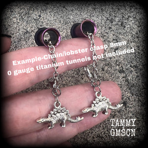 Stegosaurus earrings-Tunnel dangles