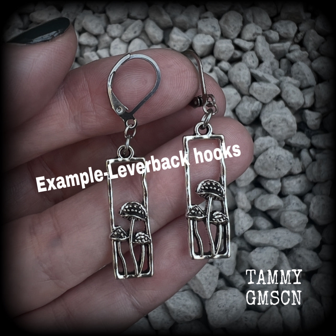 Mushroom earrings-Fairycore earrings