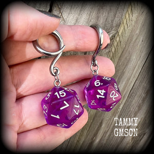 Role playing dice earrings 