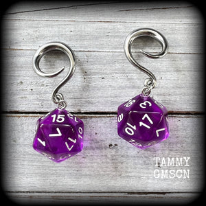 Gamer die earrings 