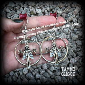 Mesopotamian Goddess Lilith earrings-Occult ear hangers