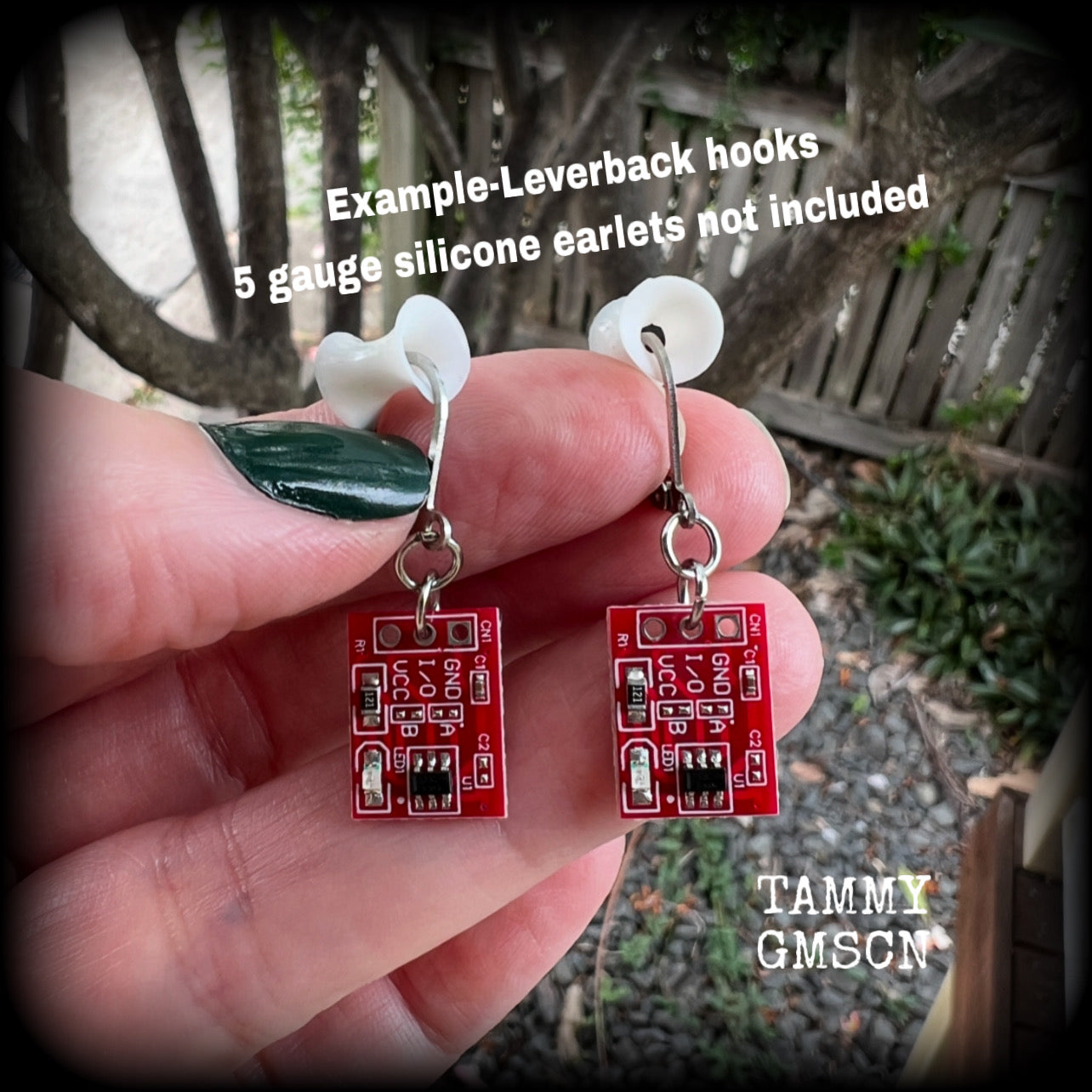 Circuit board earrings-Science fiction jewelry