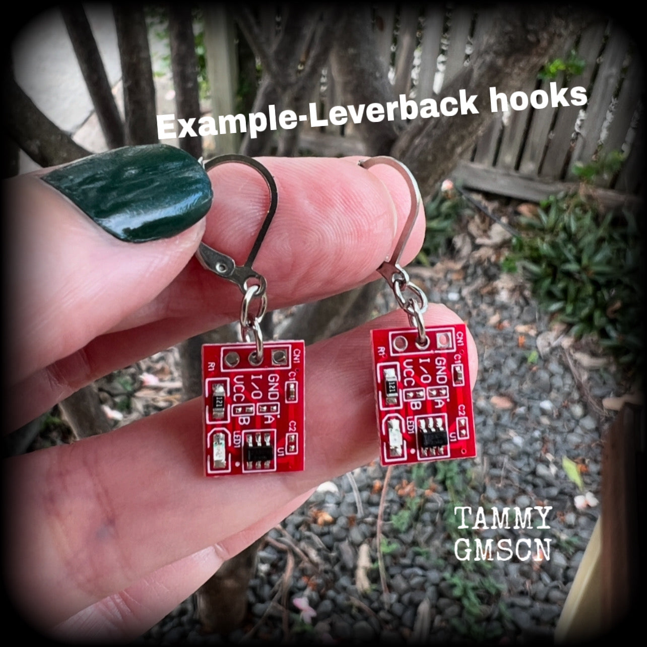 Circuit board earrings-Science fiction jewelry