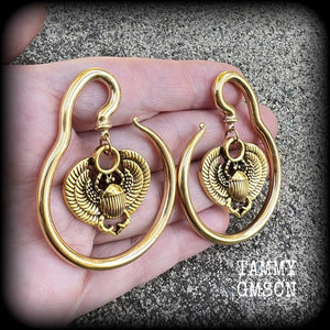 Scarab ear weights Egyptian scarab beetle ear hangers Scarab beetle earrings Insect ear weights 6 gauge ear weights Ear gauges Body jewelry Gauged earrings Gauged ears Stretched ears Stretched lobes Ear gauges 2g 0g 00g 1/2 5/8 3/4 7/8 1" 1.10 1.18 4mm 5mm 6mm 8mm