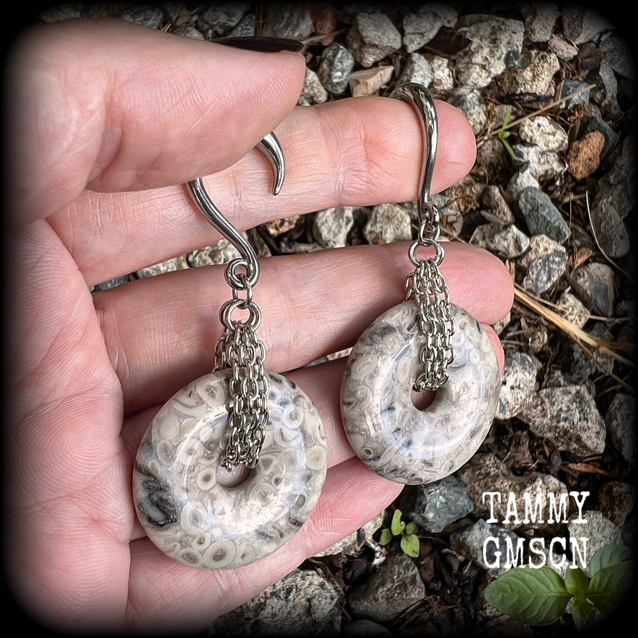 Fossil earrings Fossilised coral ear gauges Coral jasper ear weights 6 gauge ear weights Fossil earrings Stretched lobes Ear gauges Gauged earrings Gauged ears Stretched ears Body jewelry Fossil ear weights 6g 2g 0g 00g 1/2" 9/16" 5/8" 3/4" 7/8" 1" 1.10" 1.18"