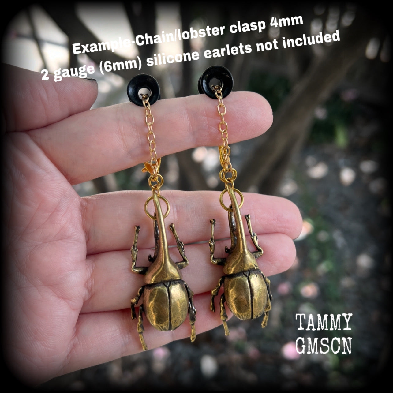 Rhinoceros beetle earrings-Hercules beetle insect earrings