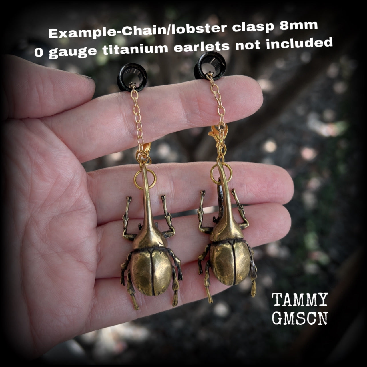 Rhinoceros beetle earrings-Hercules beetle insect earrings