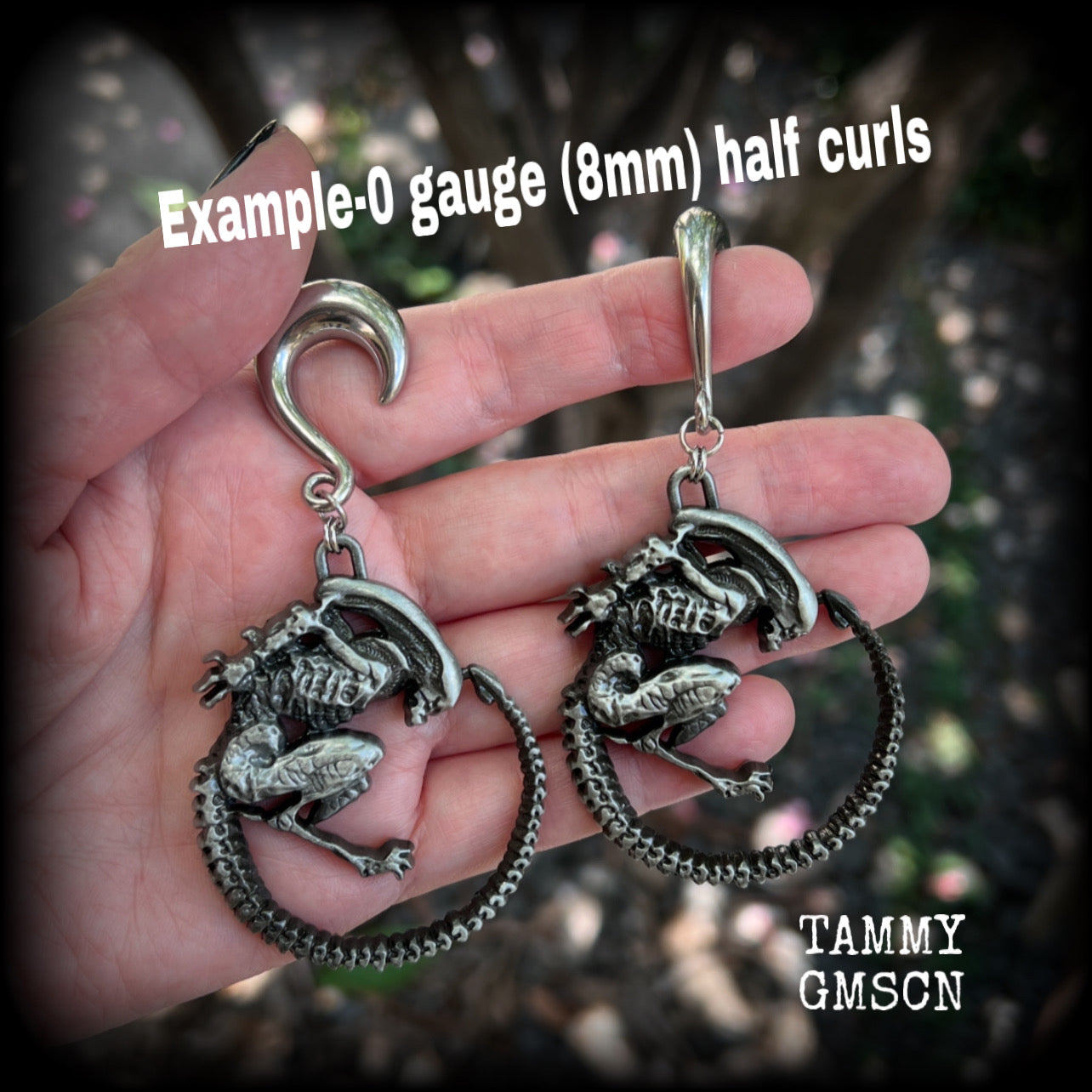 Alien Xenomorph ear weights-Ear gauges