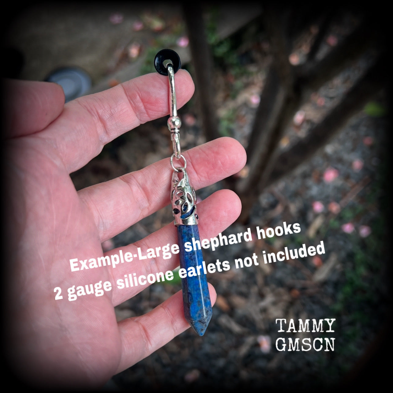 Lapis lazuli earring-Single gemstone earrings