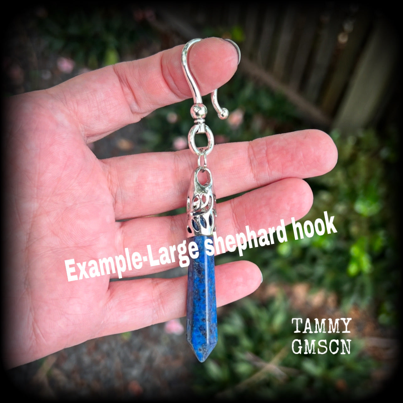 Lapis lazuli earring-Single gemstone earrings
